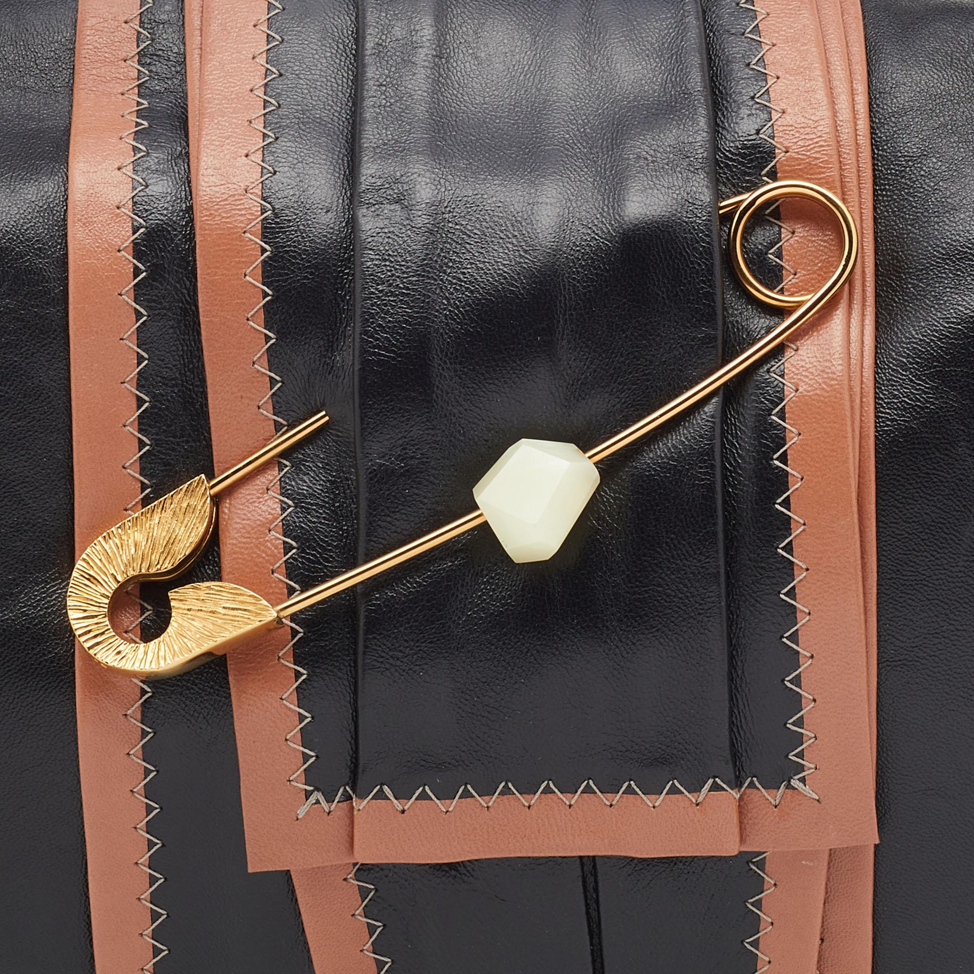 Marc Jacobs Black Leather Safety Pin Shoulder Bag 6