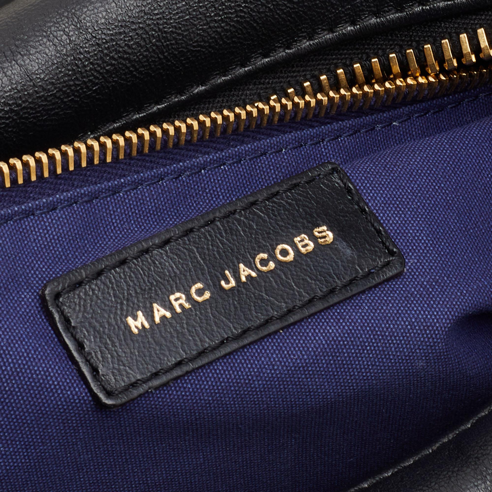 Women's Marc Jacobs Black Leather Safety Pin Shoulder Bag