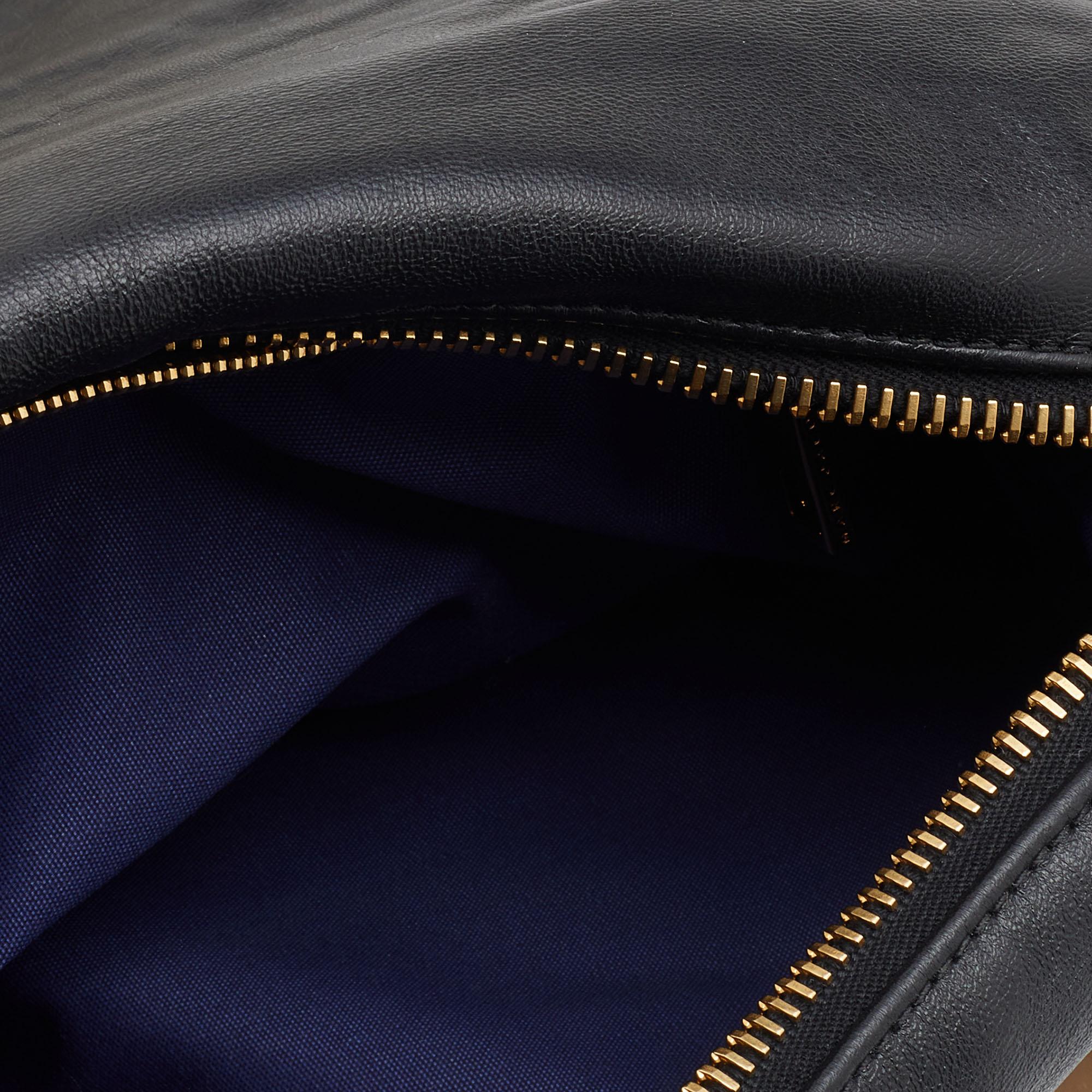 Marc Jacobs Black Leather Safety Pin Shoulder Bag 1