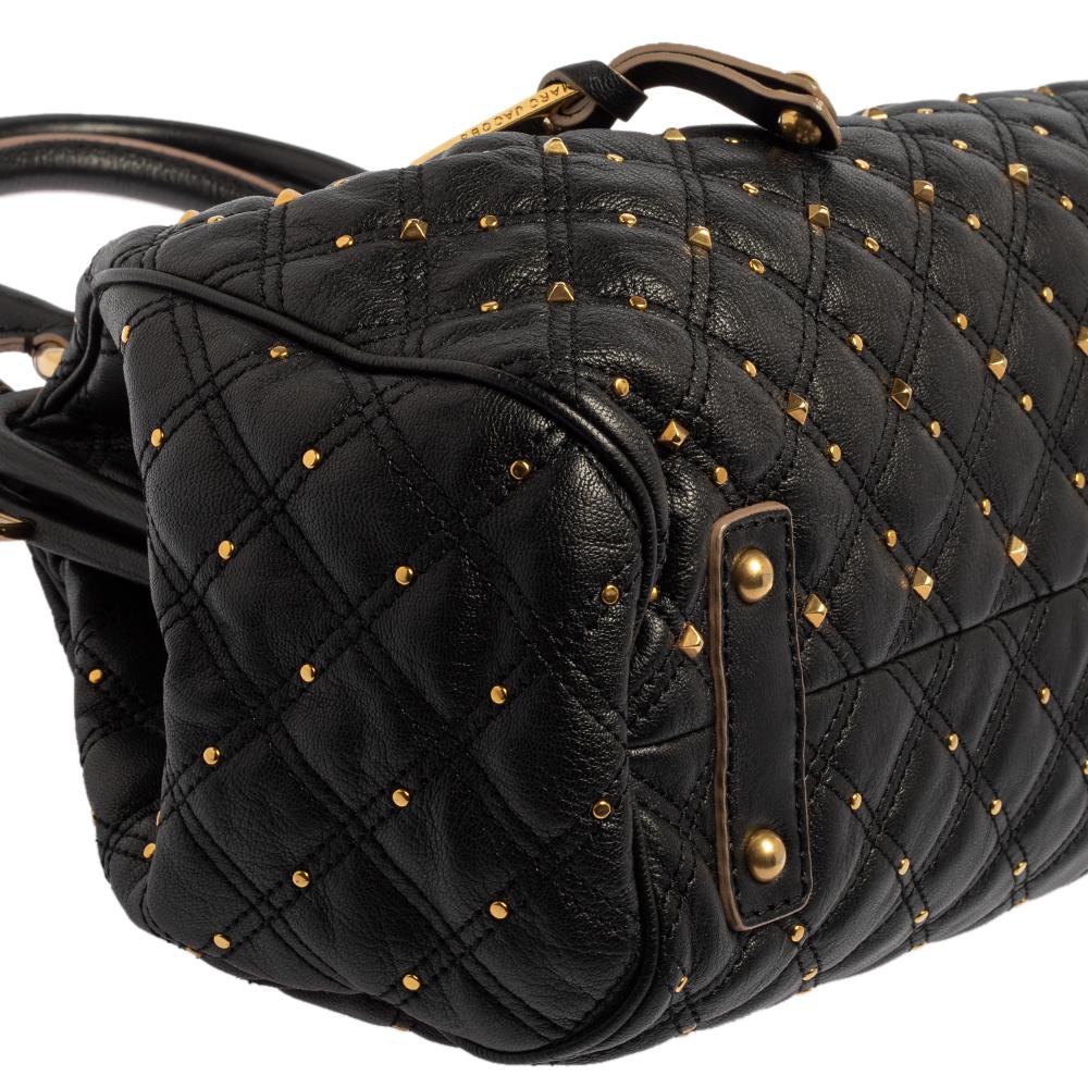 Marc Jacobs Schwarze Ledertasche mit Nietenbesatz 3