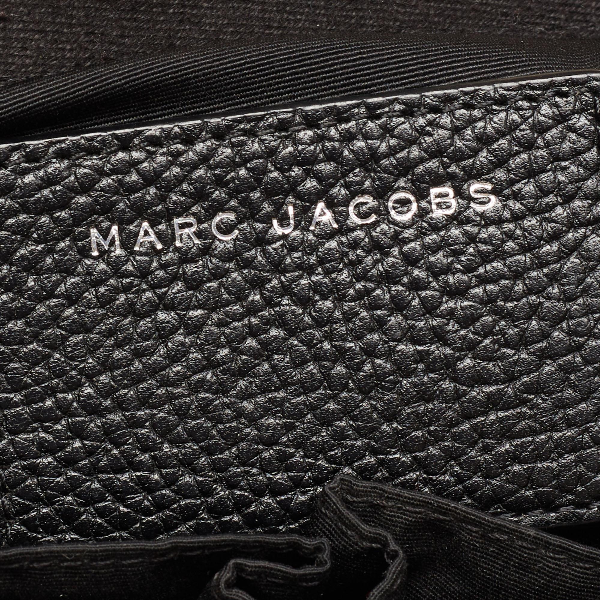 Marc Jacobs Black Leather Top Zip Tote In Good Condition In Dubai, Al Qouz 2