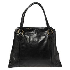 Marc Jacobs Black Leather Wellington Fulton Satchel