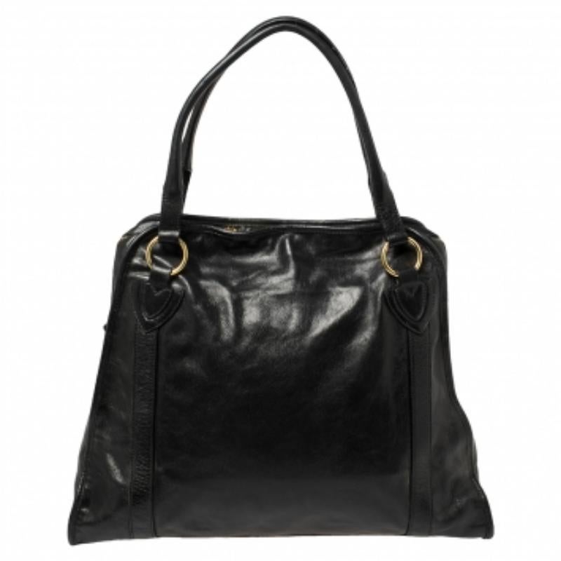 Women's Marc Jacobs Black Leather Wellington Fulton Satchel For Sale