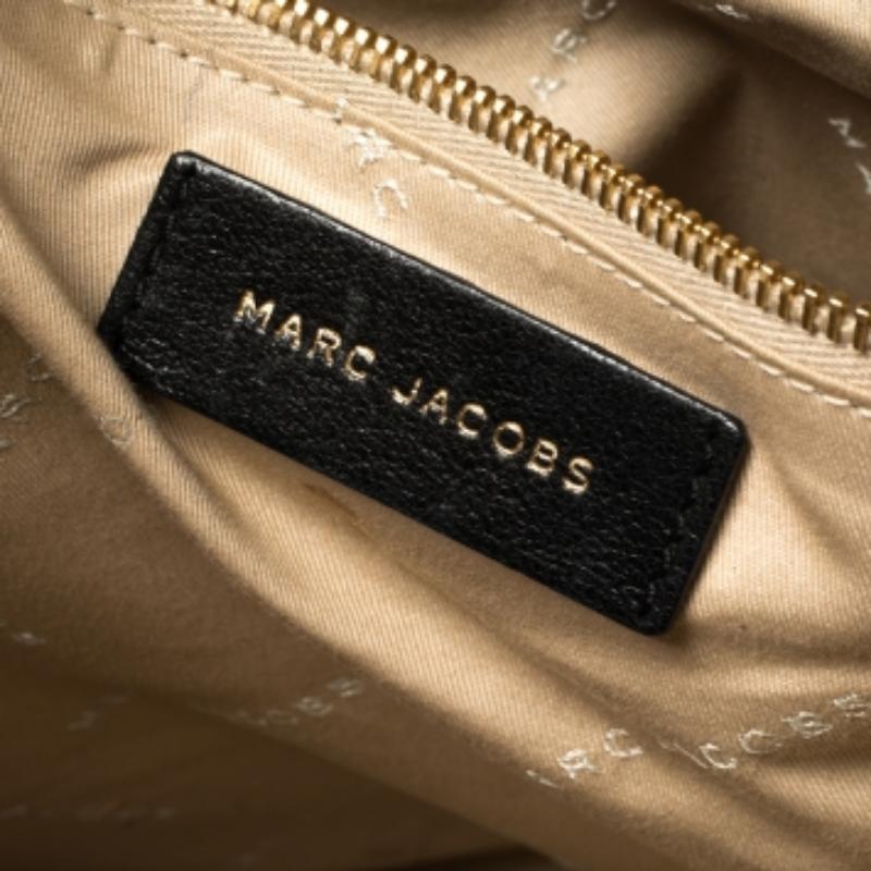 Marc Jacobs Black Leather Wellington Fulton Satchel For Sale 2