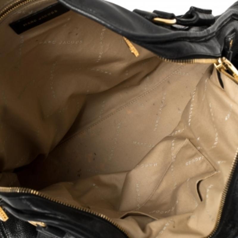 Marc Jacobs Black Leather Wellington Fulton Satchel For Sale 4