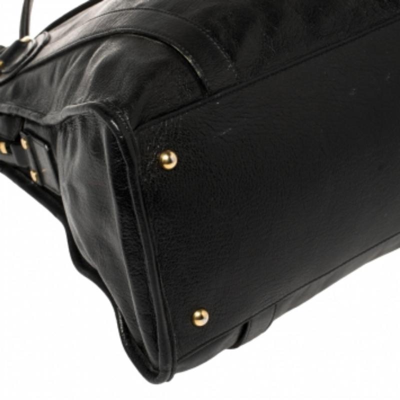 Marc Jacobs Black Leather Wellington Fulton Satchel For Sale 5