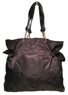 Marc Jacobs black Nylon Beaded Tropical Chappy Bird Tote