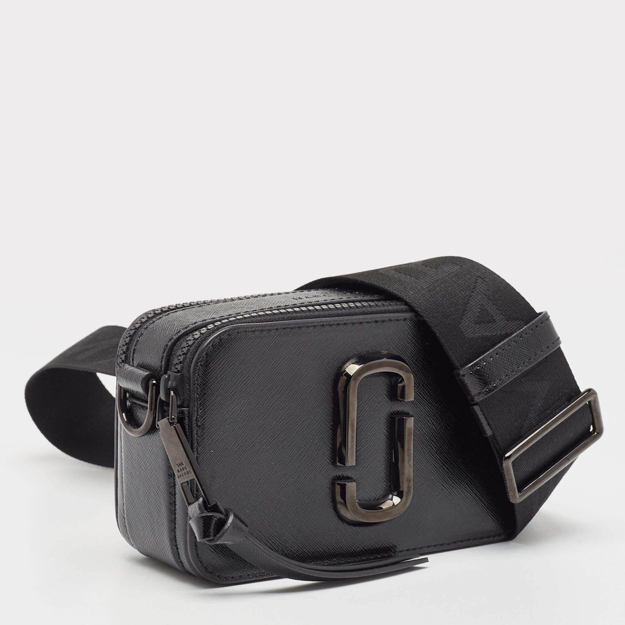 Women's Marc Jacobs Black Patent Leather Snapshot Camera Crossbody Bag