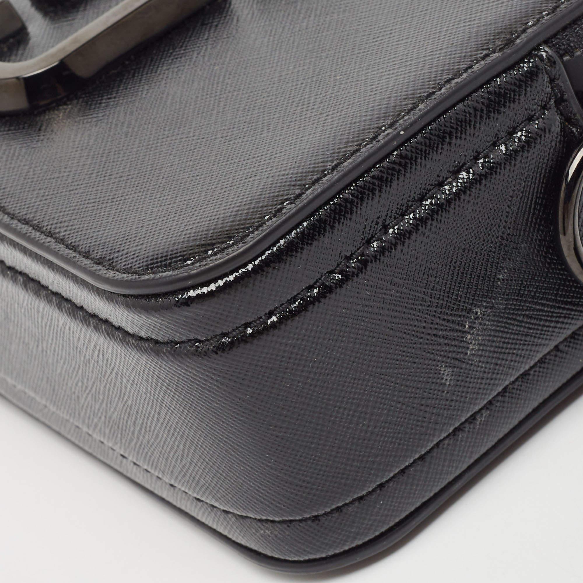 Marc Jacobs Black Patent Leather Snapshot Camera Crossbody Bag 2