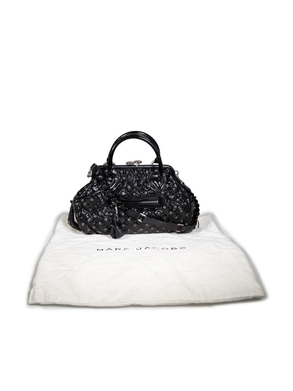 Marc Jacobs Black Patent Quilted Handbag 4