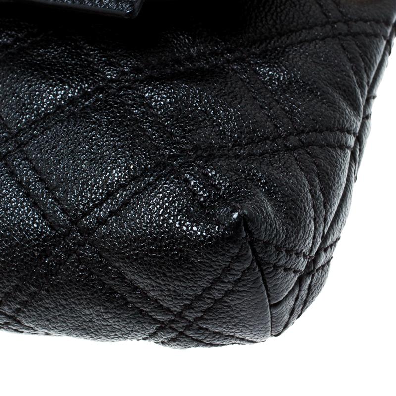 Marc Jacobs Black Quilted Coated Canvas Bow Shoulder Bag 4
