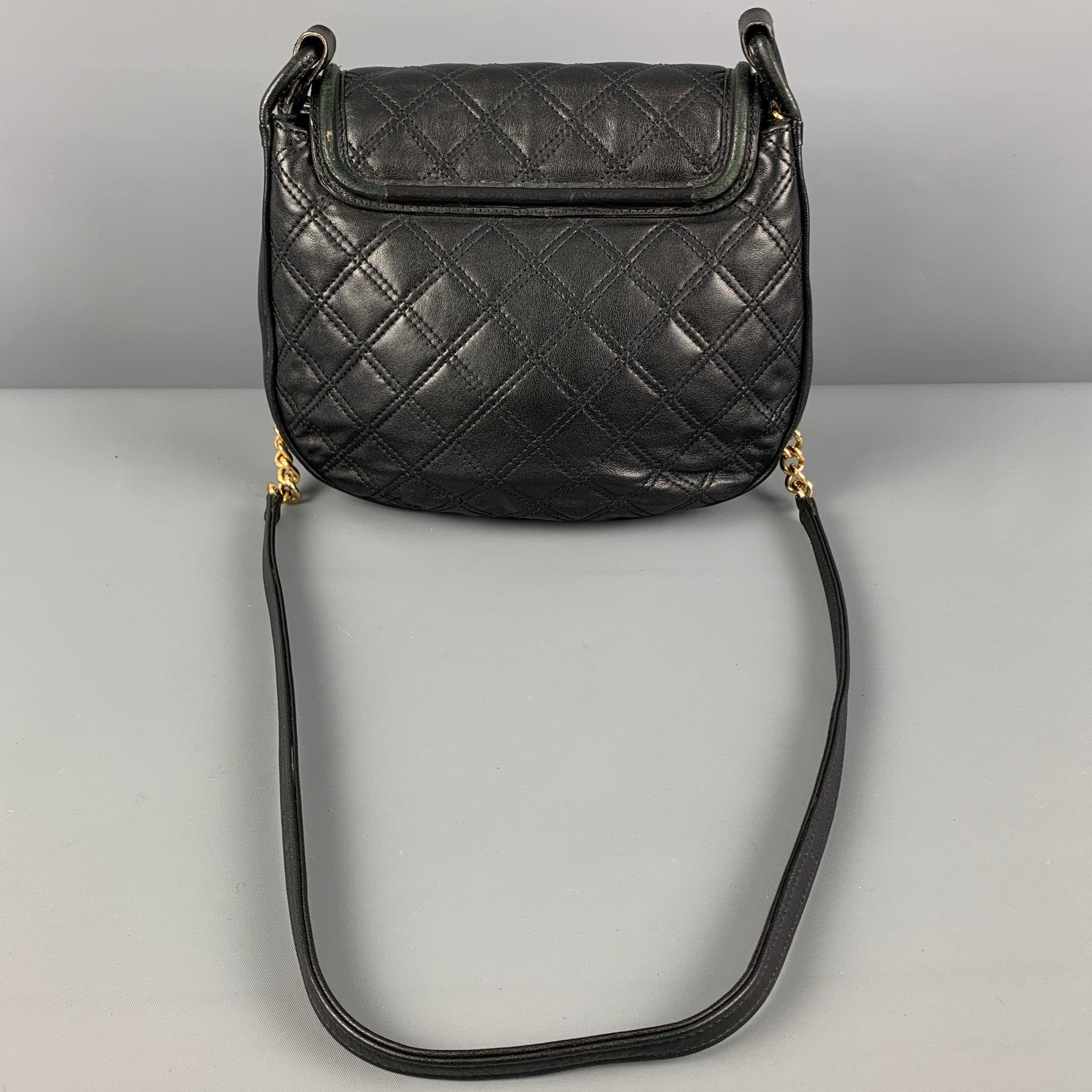 Women's MARC JACOBS Black Quilted Leather Cross Body Handbag For Sale
