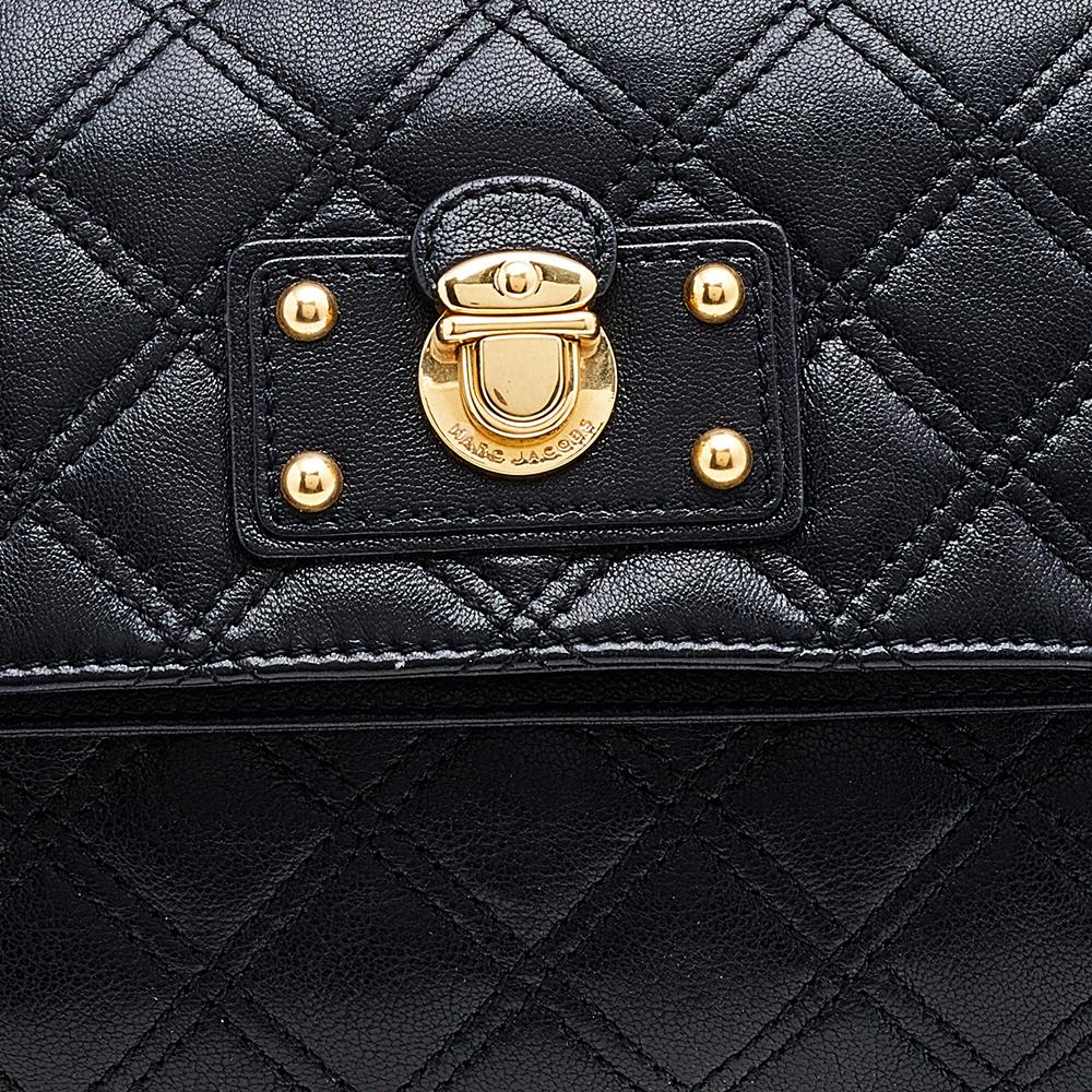 Marc Jacobs Black Quilted Leather Eugenie Clutch 6