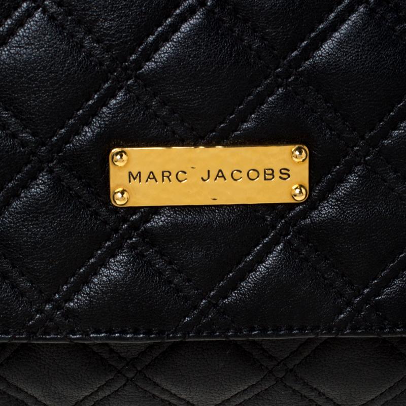 Marc Jacobs Black Quilted Leather Eugenie Clutch 7