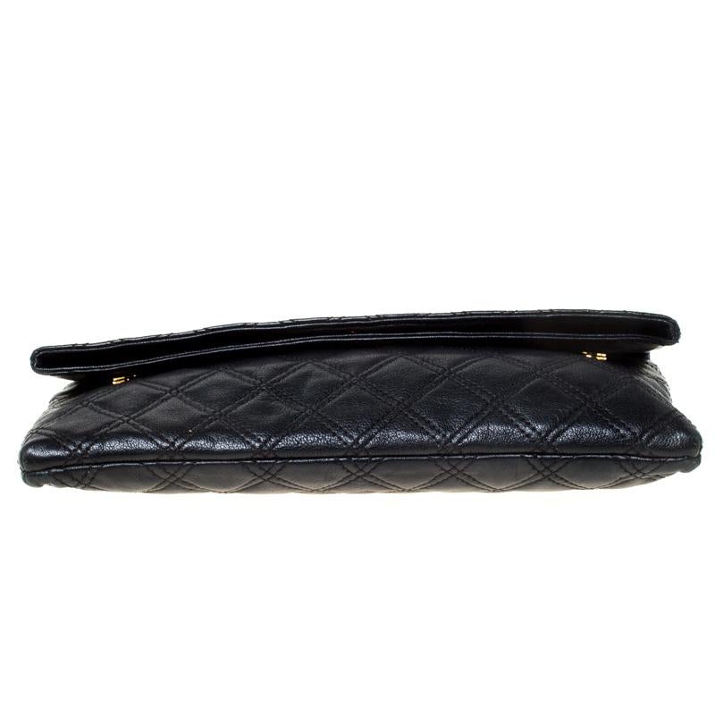 Marc Jacobs Black Quilted Leather Eugenie Clutch 1
