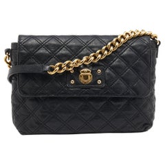 Marc Jacobs Black Quilted Leather Flap Chain Shoulder Bag