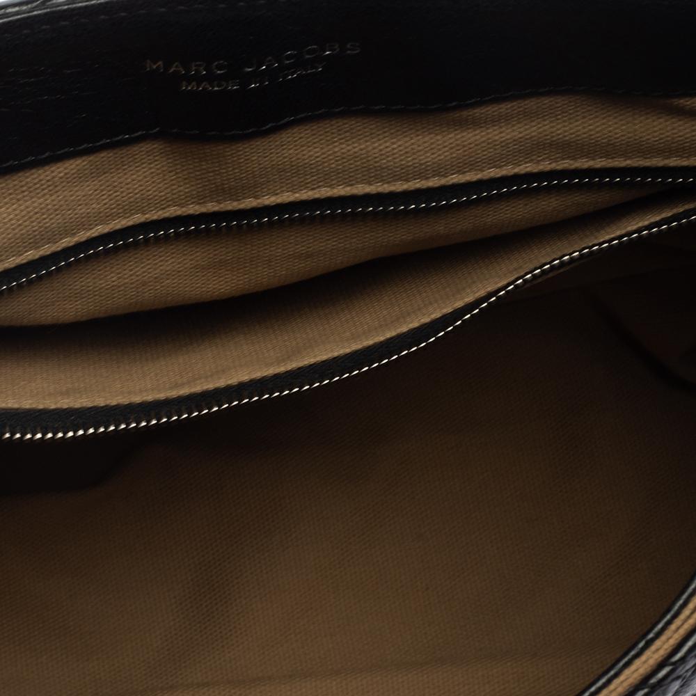 Marc Jacobs Black Quilted Leather Large Baroque Single Shoulder Bag 7