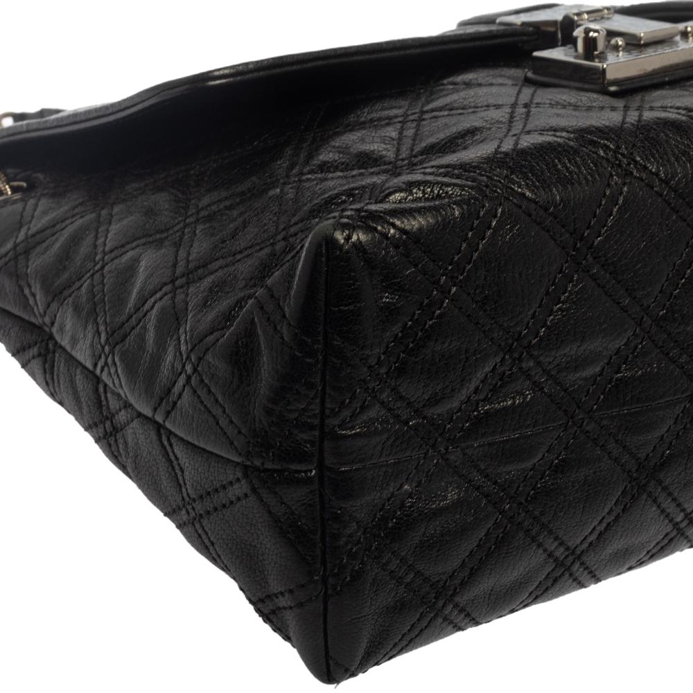 Marc Jacobs Black Quilted Leather Large Baroque Single Shoulder Bag 9