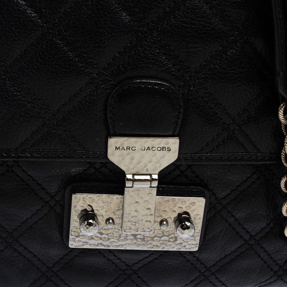 Marc Jacobs Black Quilted Leather Large Baroque Single Shoulder Bag 11