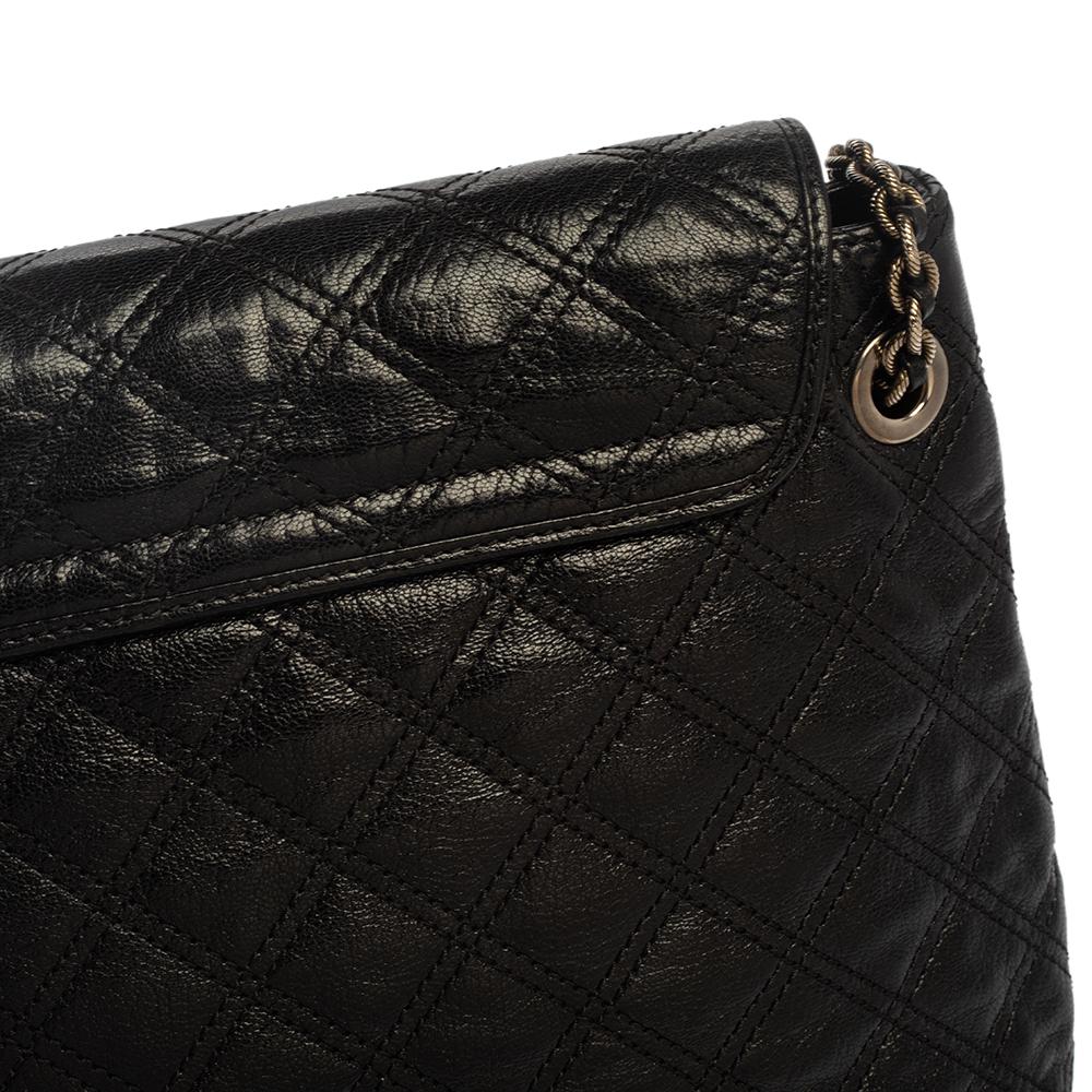 Marc Jacobs Black Quilted Leather Large Baroque Single Shoulder Bag 2