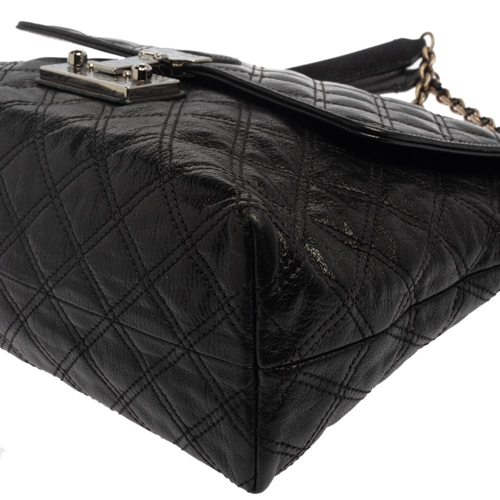 Marc Jacobs Black Quilted Leather Large Baroque Single Shoulder Bag 4