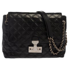 Marc Jacobs Black Quilted Leather Large Baroque Single Shoulder Bag