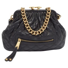 Marc Jacobs Black Quilted Leather Little Stam Shoulder Bag