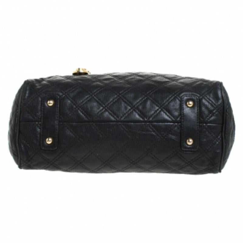 Marc Jacobs Black Quilted Leather Mini Stam Satchel For Sale 5