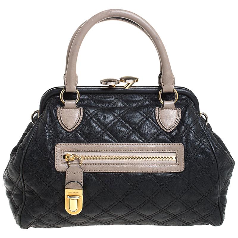 Marc Jacobs Black Quilted Leather Mini Stam Satchel at 1stDibs marc
