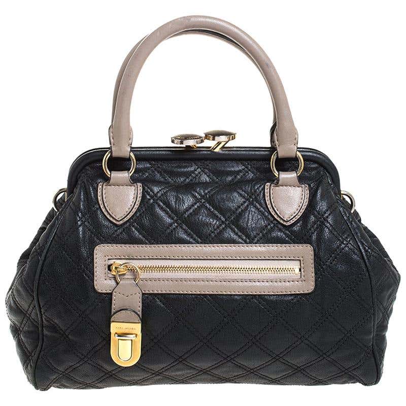 Marc Jacobs Black Quilted Leather Mini Stam Satchel at 1stDibs | marc ...