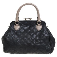 Marc Jacobs Black Quilted Leather Mini Stam Satchel