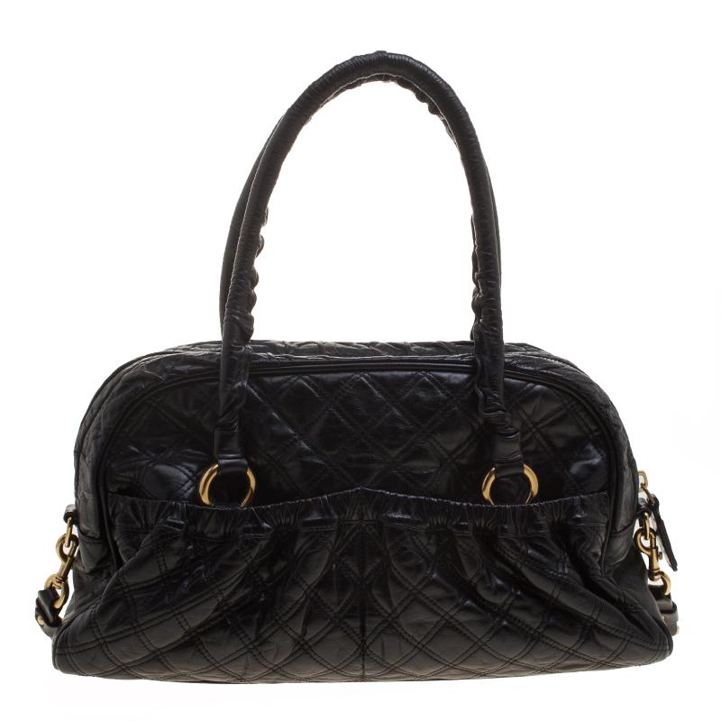 Marc Jacobs Black Quilted Leather Satchel 3