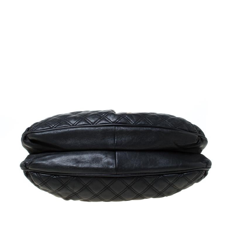 Marc Jacobs Schwarzes gestepptes Leder Kleine Cecilia Satchel 1