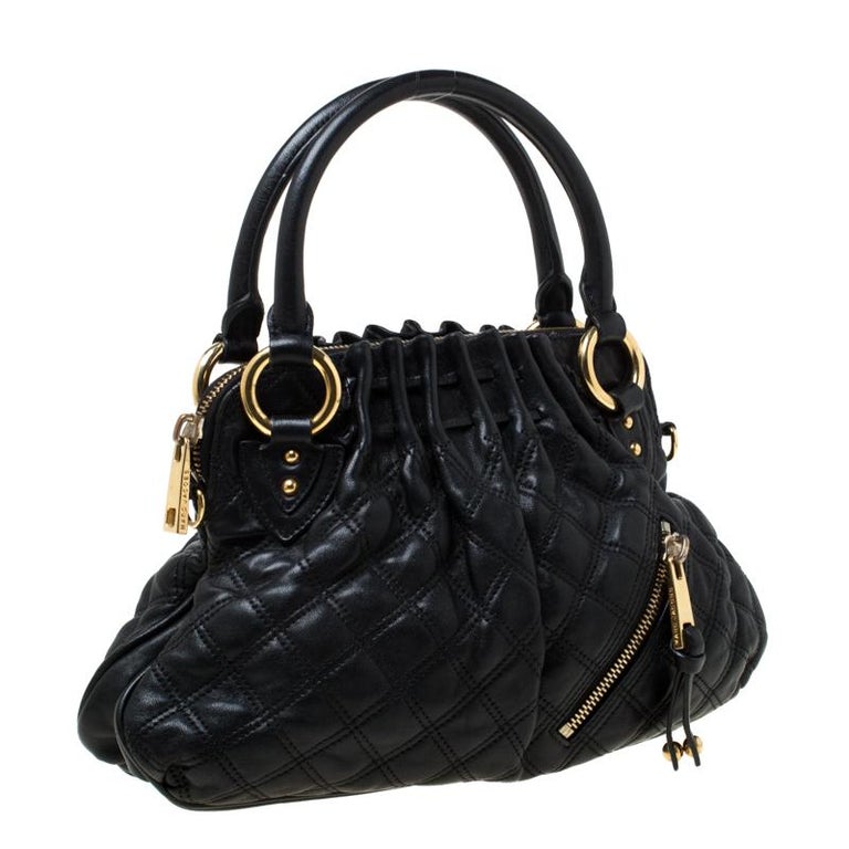 Marc Jacobs Black Quilted Leather Small Cecilia Satchel For Sale at 1stDibs