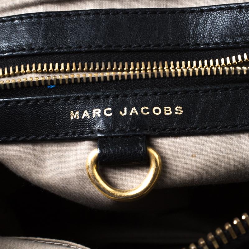 Marc Jacobs Schwarzes gestepptes Leder Kleine Cecilia Satchel 3