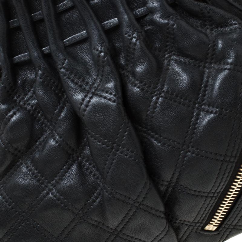 Marc Jacobs Schwarzes gestepptes Leder Kleine Cecilia Satchel 5
