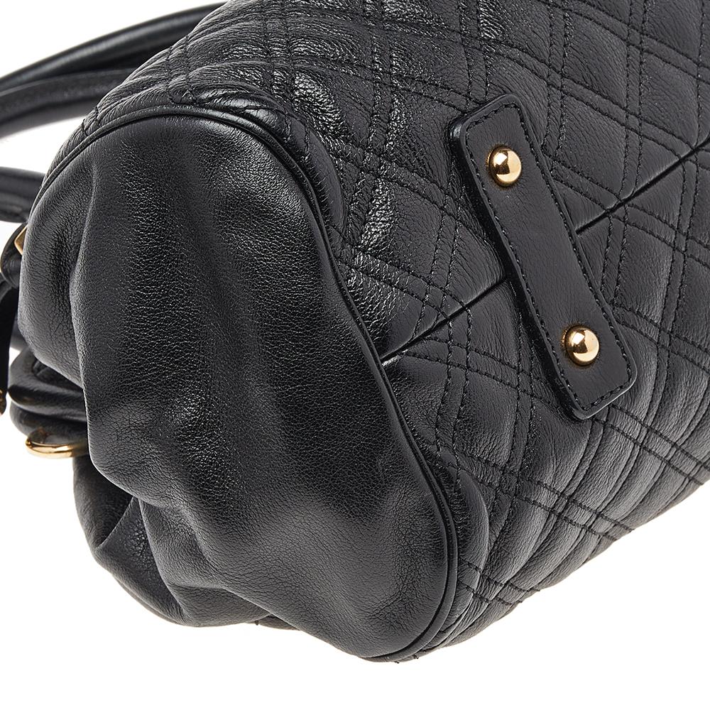 Marc Jacobs Black Quilted Leather Stam Satchel 6