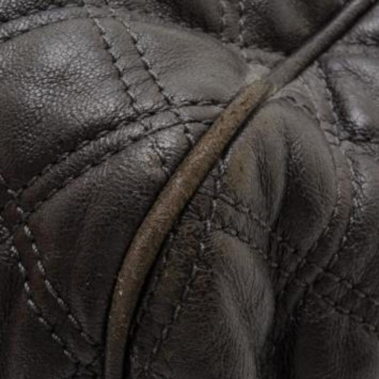 Marc Jacobs Borsa in pelle trapuntata nera Stam Satchel in vendita 6