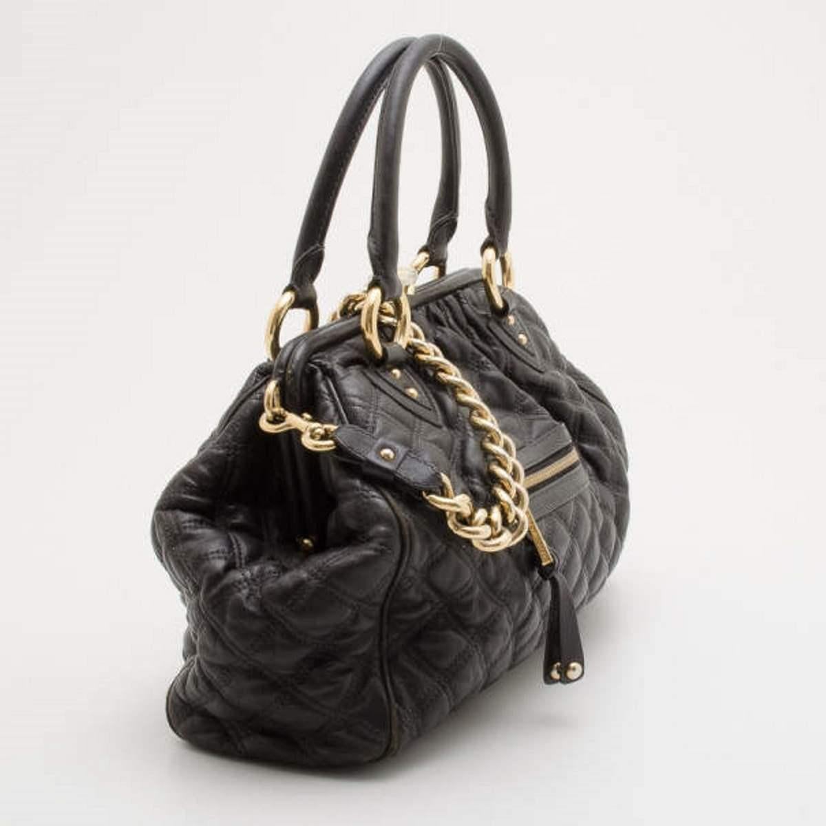 Marc Jacobs Black Quilted Leather Stam Satchel 7