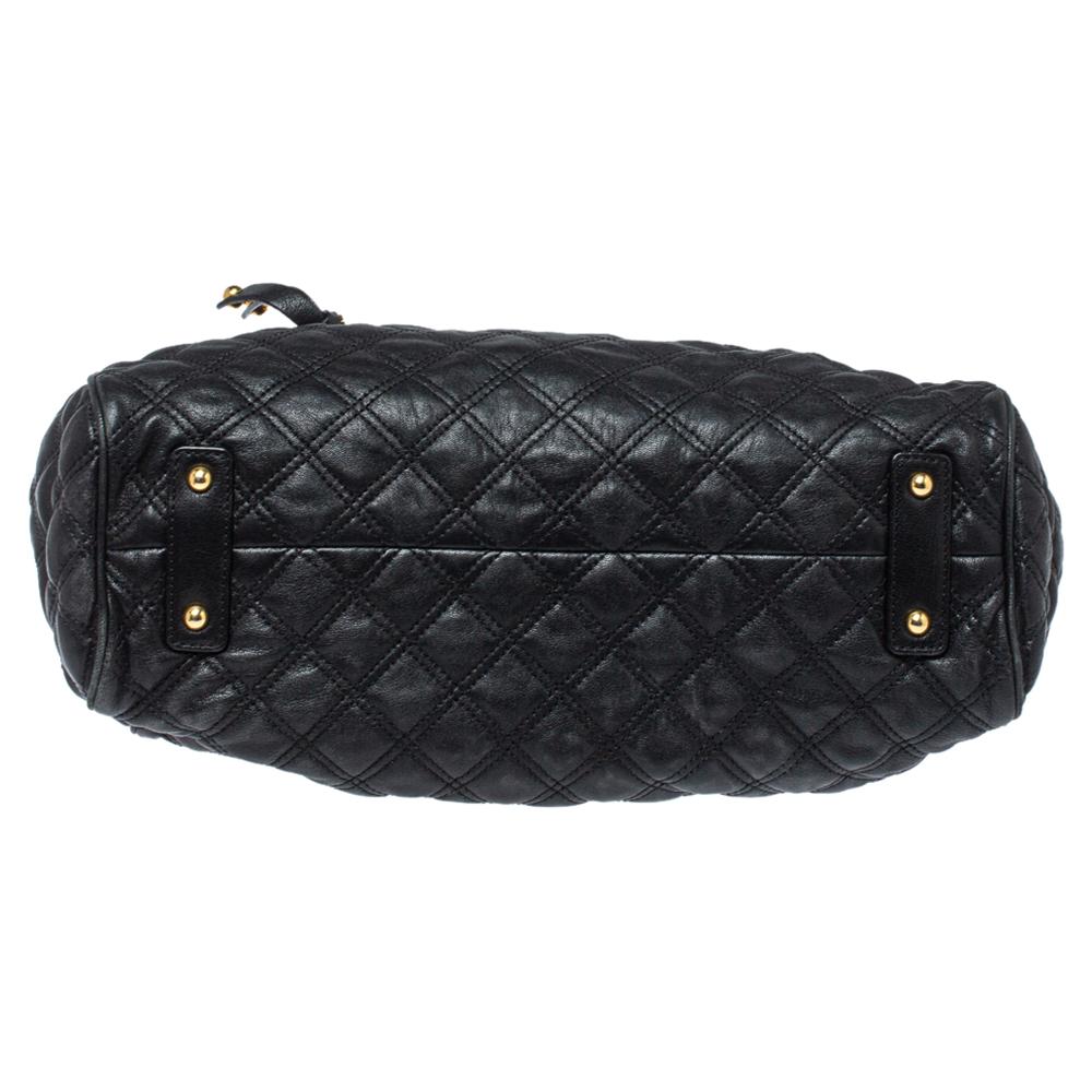 Marc Jacobs Black Quilted Leather Stam Satchel 1