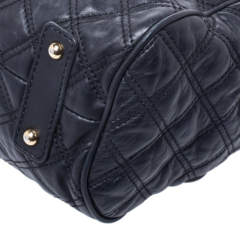 Marc Jacobs Black Quilted Leather Stam Satchel 3