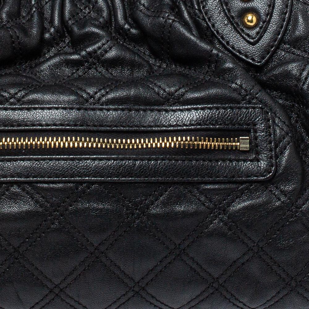 Marc Jacobs Black Quilted Leather Stam Satchel 4