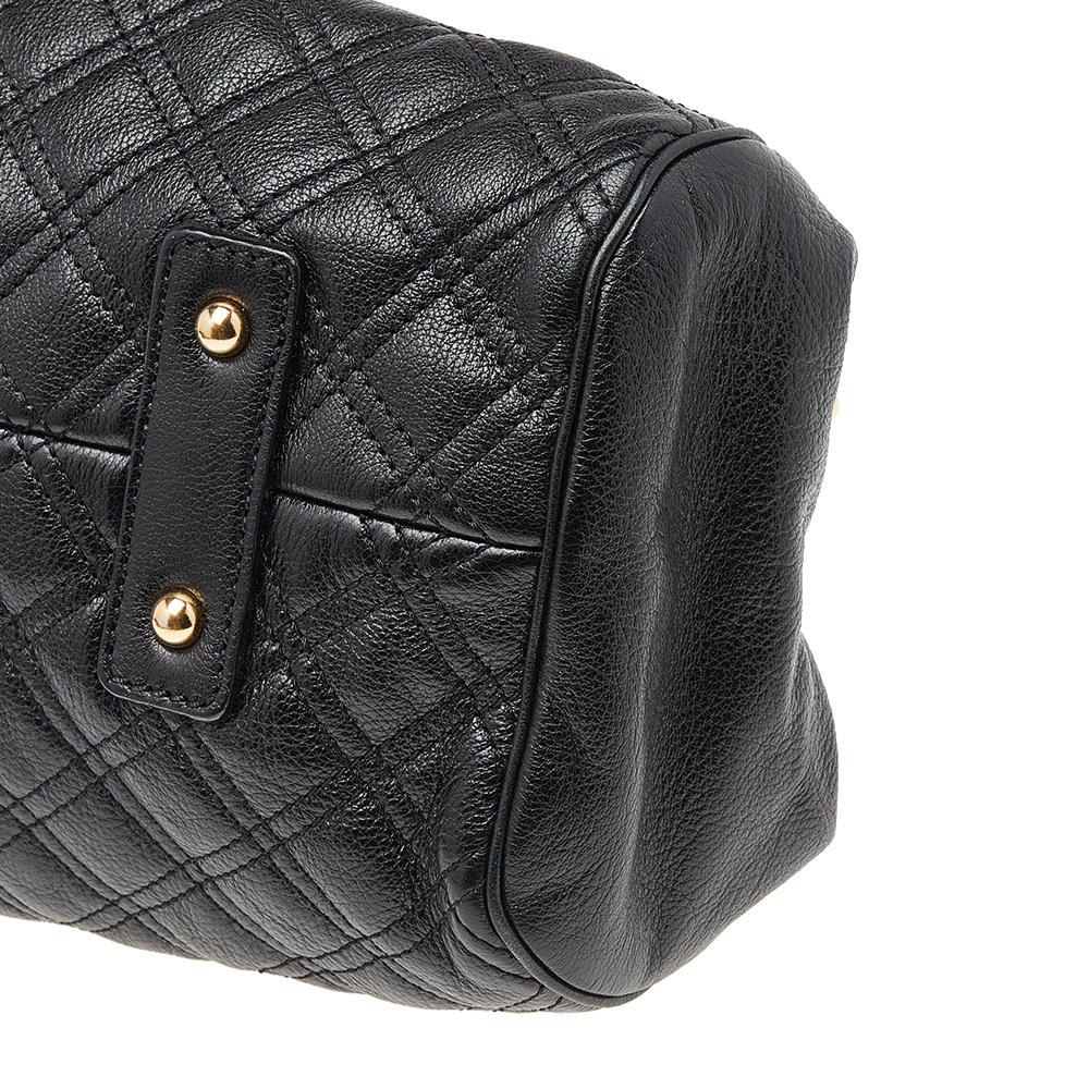 Marc Jacobs Black Quilted Leather Stam Satchel 4