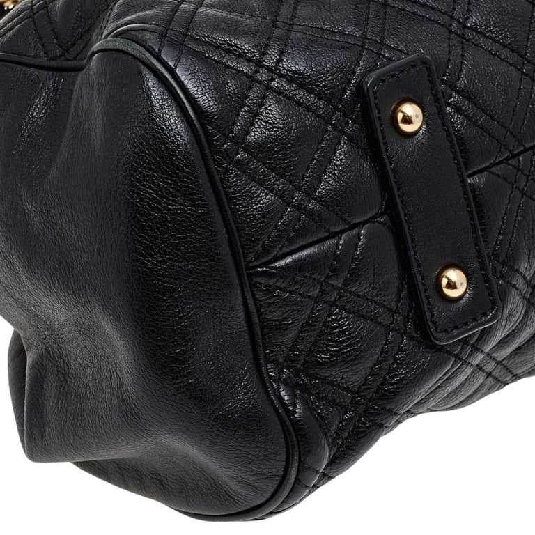 Marc Jacobs - Sacoche empilable en cuir matelassé noir En vente sur 1stDibs