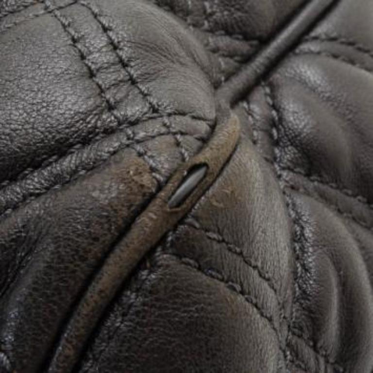 Marc Jacobs Borsa in pelle trapuntata nera Stam Satchel in vendita 4