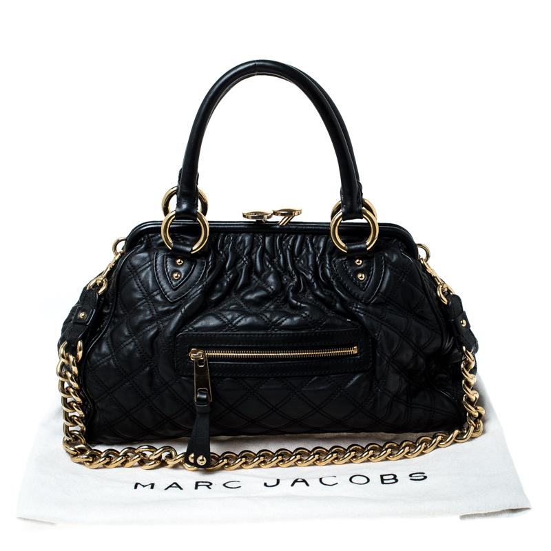 Marc Jacobs Black Quilted Leather Stam Shoulder Bag 7