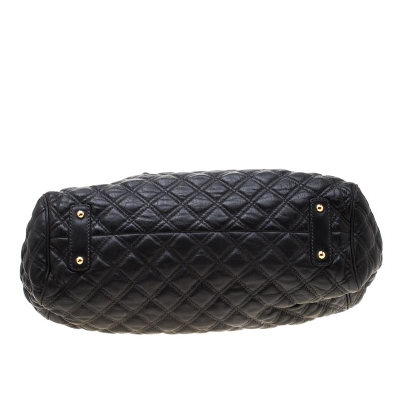 Women's Marc Jacobs Black Quilted Leather Stam Shoulder Bag