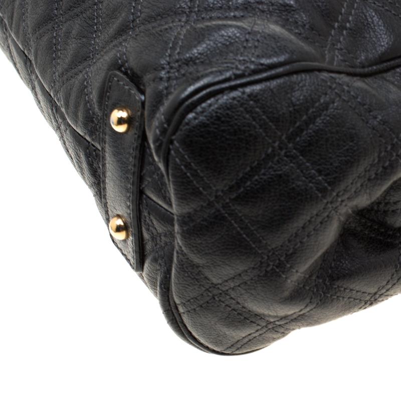 black quilted shoulder bag