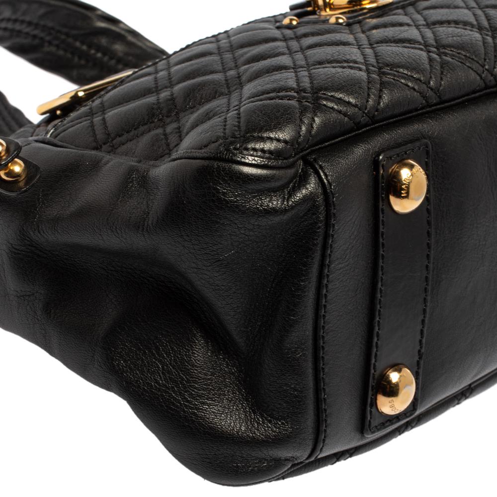 Marc Jacobs Black Quilted Leather Ursula Bowler Bag 4