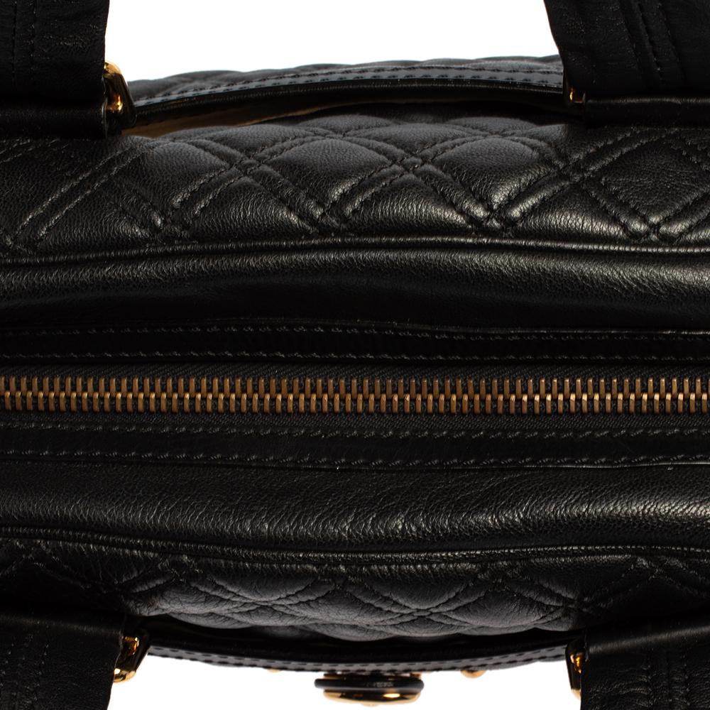 Marc Jacobs Black Quilted Leather Ursula Bowler Bag 5
